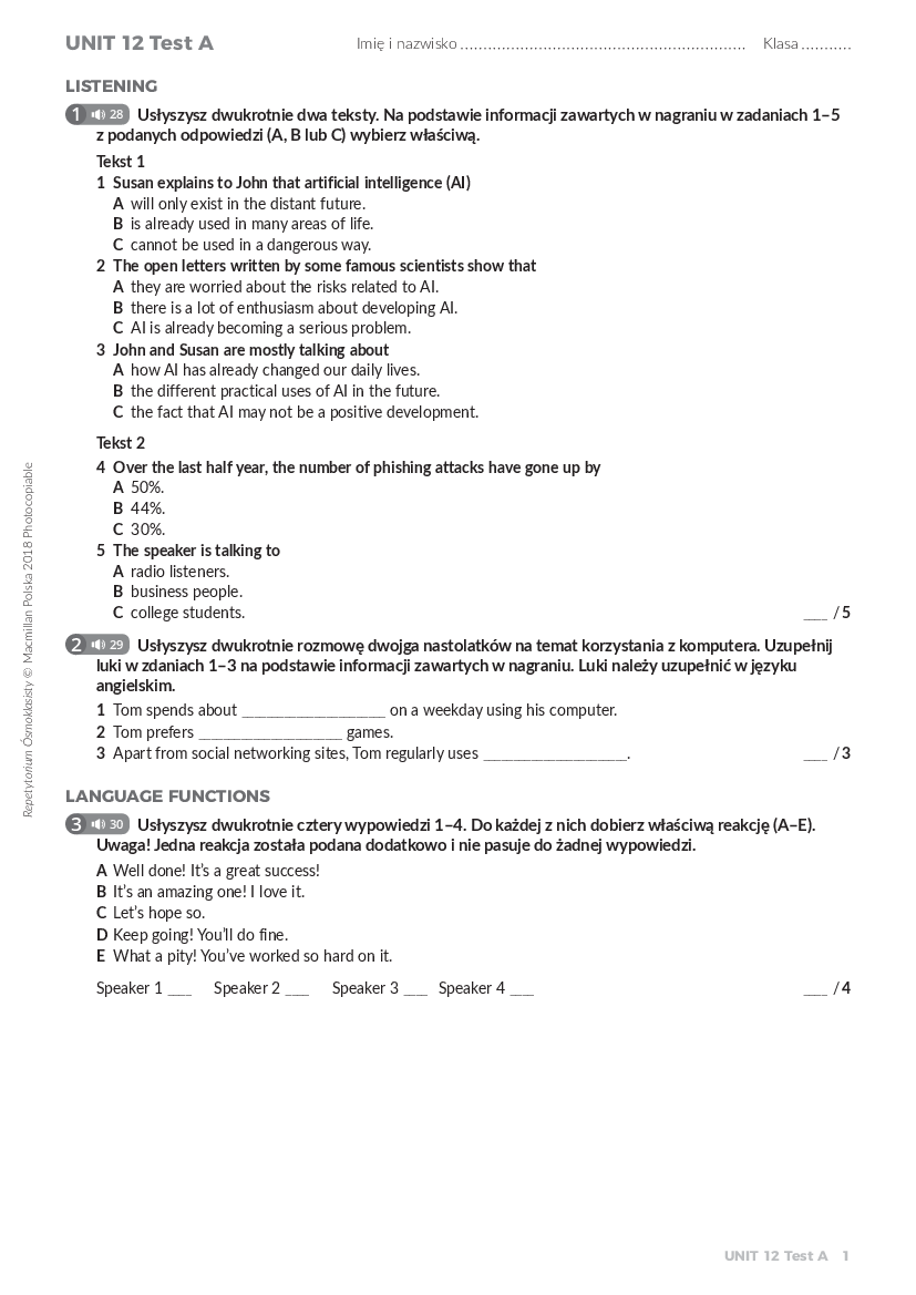 Unit Test A Pobierz Pdf Z Docer Pl Bank Home