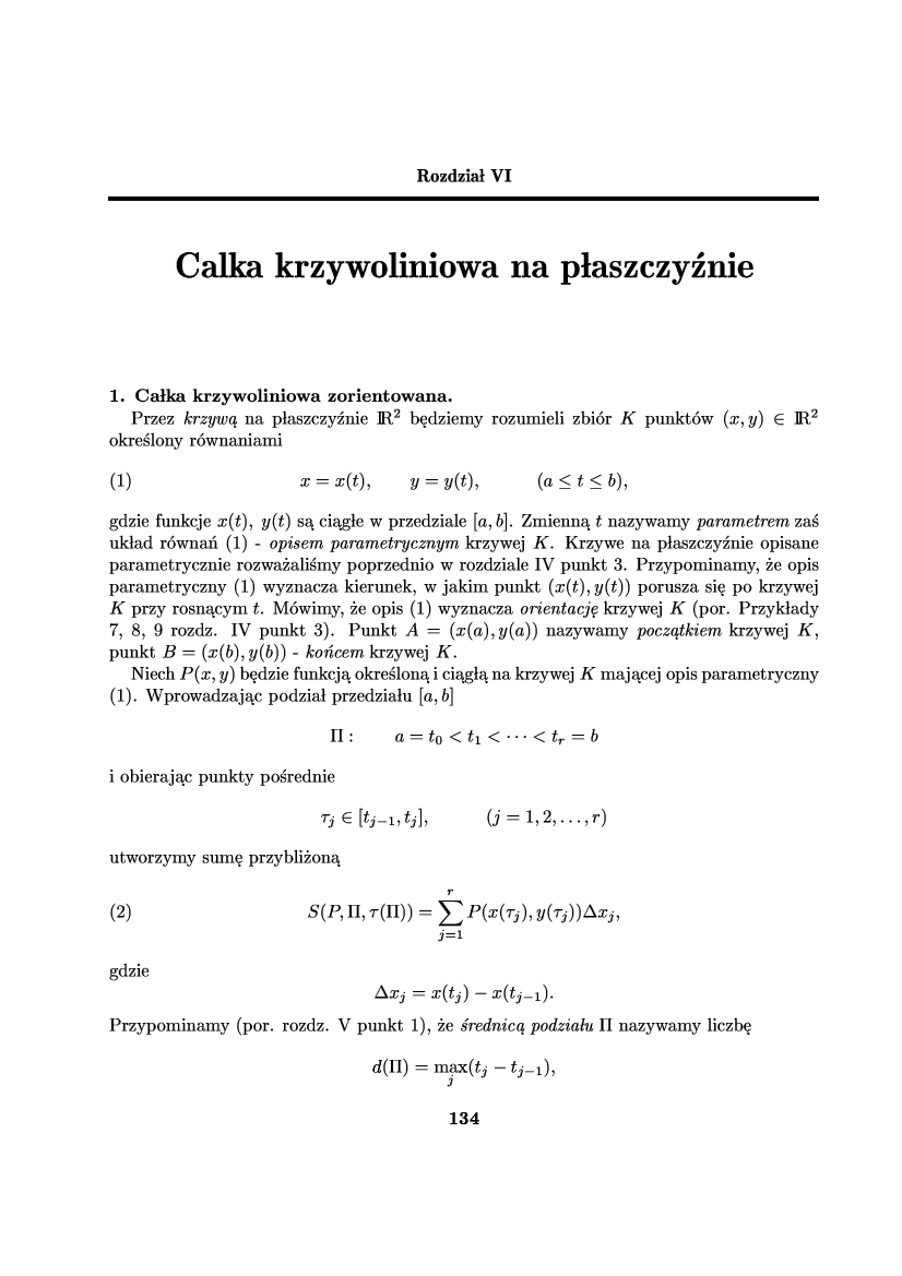 Calka Krzywoliniowa Na Plaszczyznie Pobierz Pdf Z Docer Pl