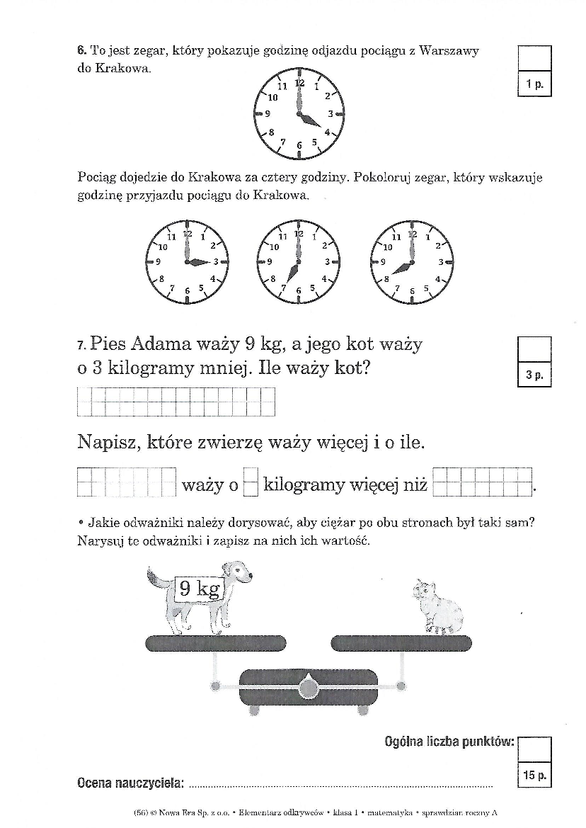 Sprawdzian Roczny Matematyka PDF, 52% OFF | Www.elevate.in