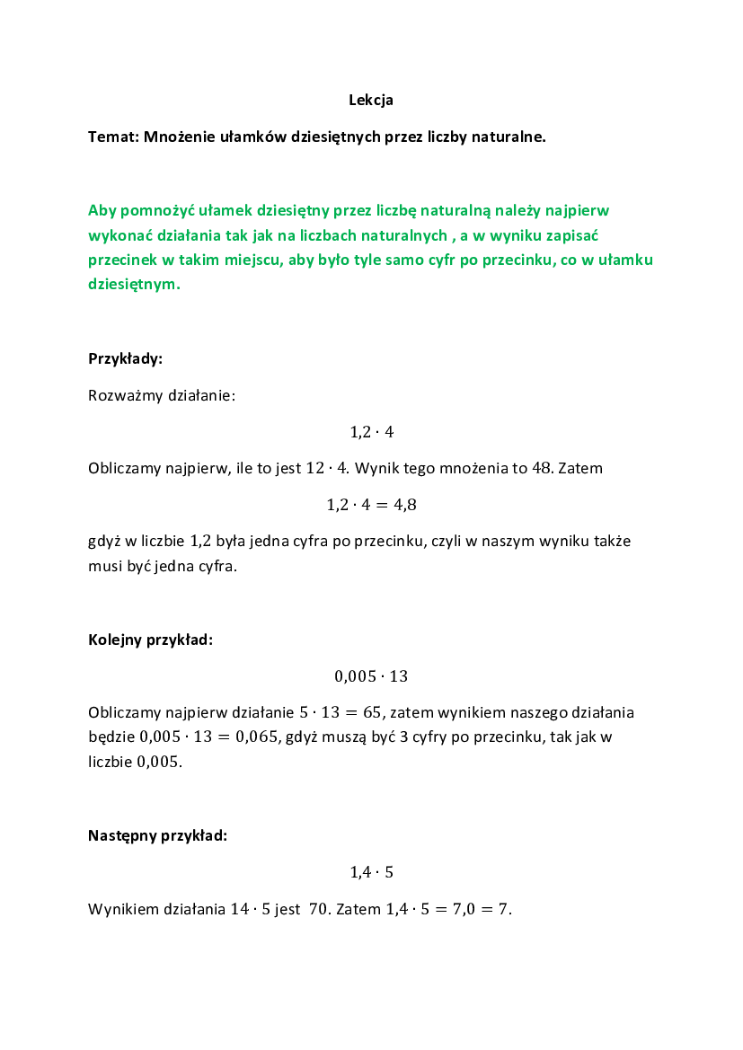 Mnozenie Ulamkow Dziesietnych Przez Liczby Naturalne Pobierz Pdf Z Hot Sex Picture 2927