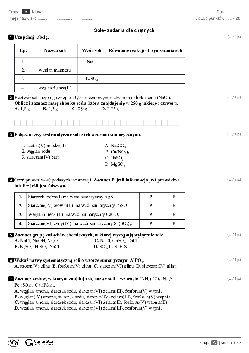 Wzory I Nazwy Soli Test Wzory I Nazwy Soli Test - Margaret Wiegel™. Jun 2023