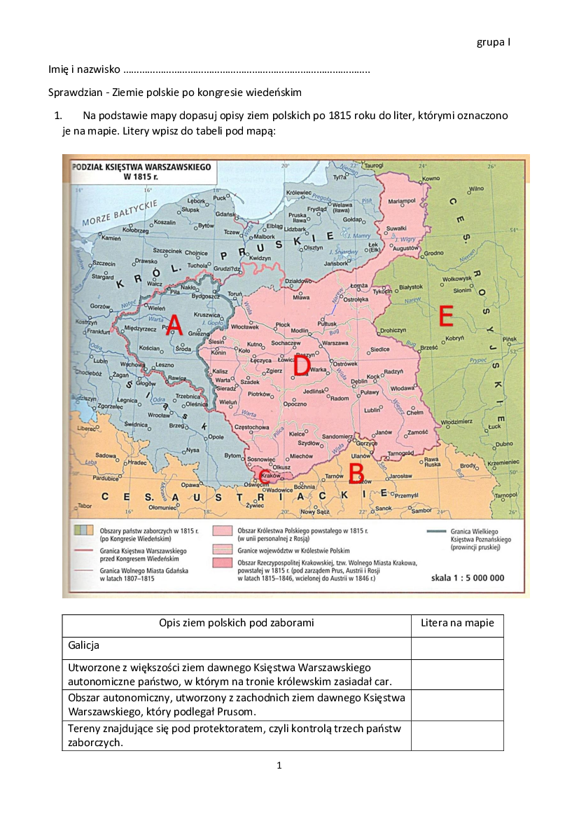 Ziemie Polskie Po Kongresie Wiedeński Sprawdzian - Margaret Wiegel