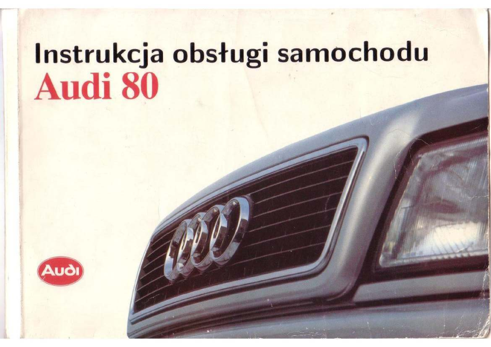 Instrukcja obslugi samochodu Audi 80 Pobierz pdf z Docer.pl