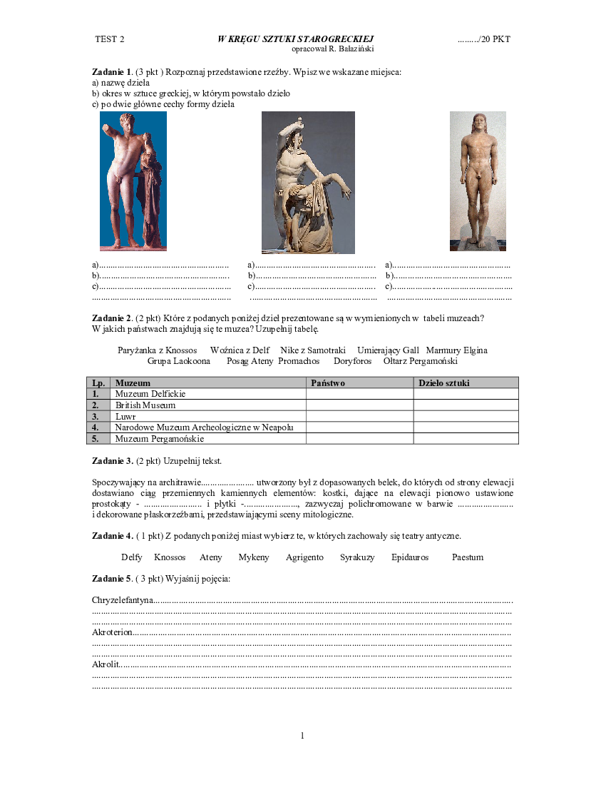 W Starożytnej Grecji Sprawdzian Kl 4 Quiz Starożytna Grecja Klasa 5 - Margaret Wiegel™. Apr 2023