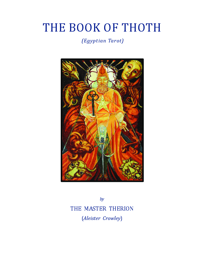 A Crowley - The Book Of Thoth - Pobierz Pdf Z Docerpl