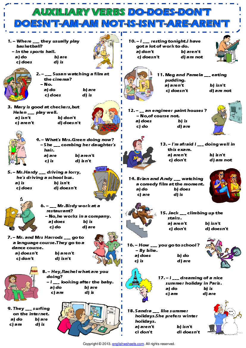 Auxiliary verbs в английском языке упражнения. Do does am is are упражнения. Do does is are упражнения. Present simple do does am is are упражнения. Английский to have упражнения