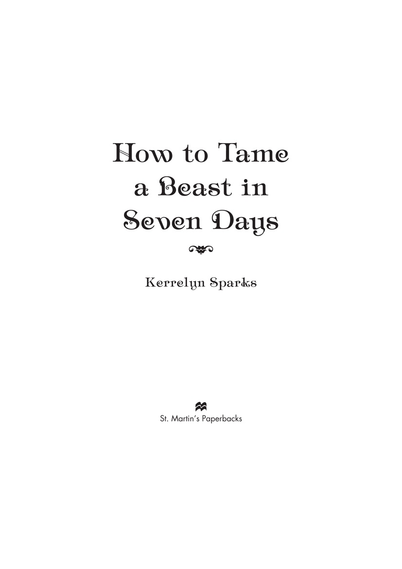how to tame a beast in seven days by kerrelyn sparks
