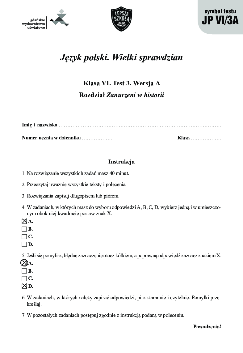 Diagnoza Język Polski Klasa 7 Sprawdzian Klasa 5 Język Polski Dział 1 - Margaret Wiegel™. May 2023