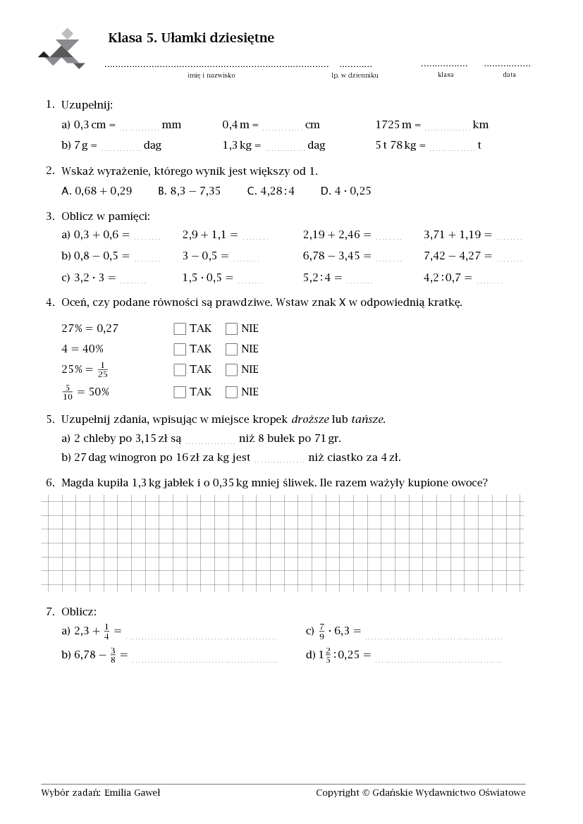 Ułamki Dziesiętne Klasa 4 Karta Pracy Pdf Ułamki Dziesiętne Klasa 4 Karta Pracy Pdf - Margaret Wiegel™. May 2023
