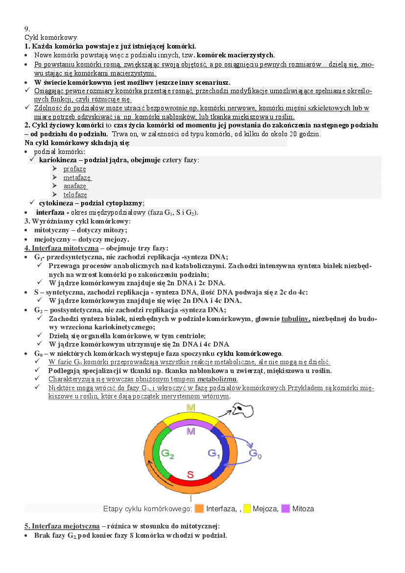 mitoza i mejoza sprawdzian