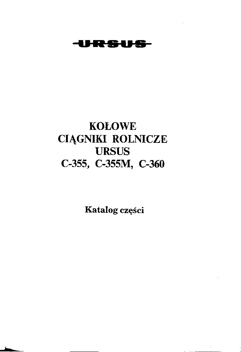 Katalog Czesci Do Ursusa C-355 I C-360 - Pobierz Pdf Z Docer.pl