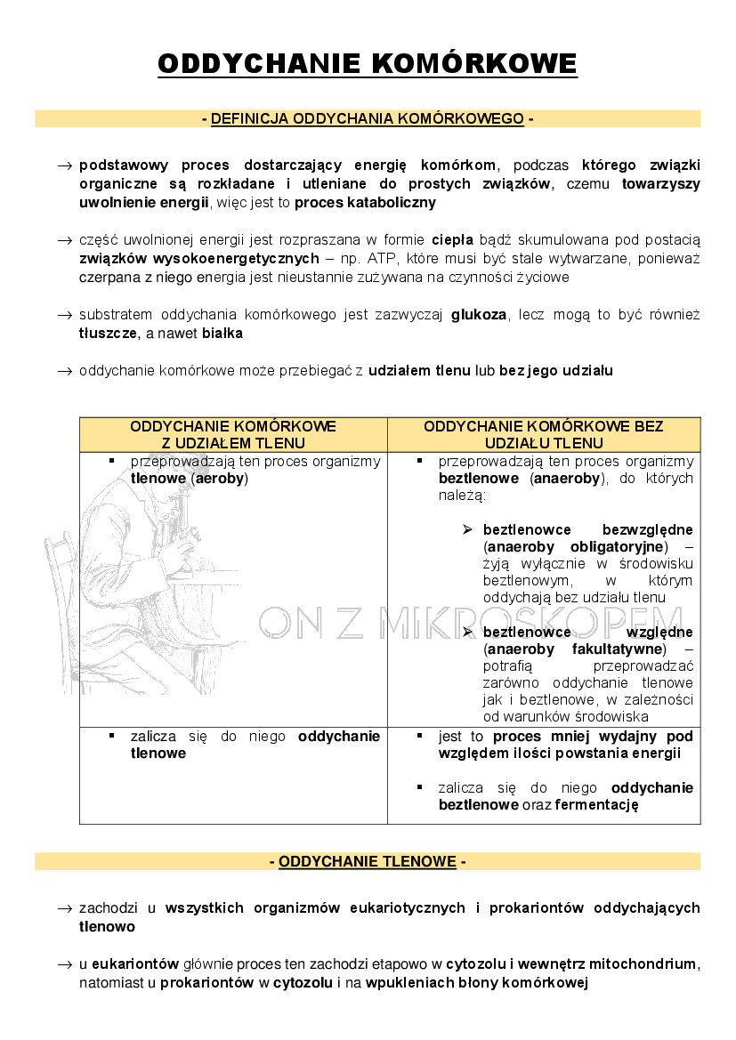 5 Oddychanie Komorkowe Pobierz Pdf Z Docer Pl