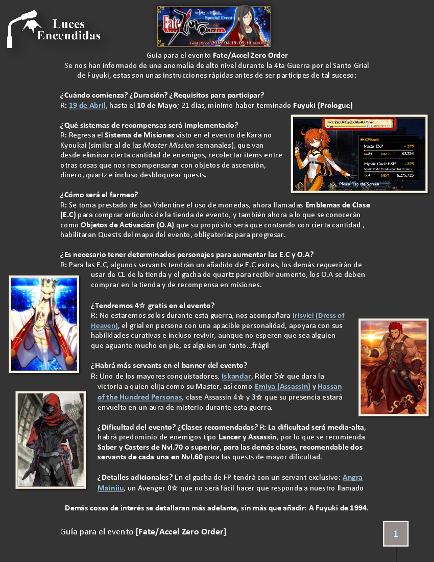 Guia Para El Evento Fate Accel Zero Order Luces Fuera Pobierz Pdf Z Docer Pl