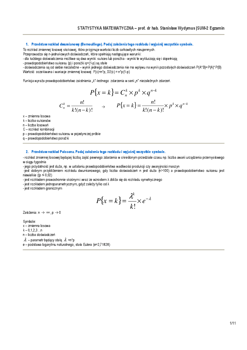 Statystyka Mat 1 1 Pobierz Pdf Z Docer Pl