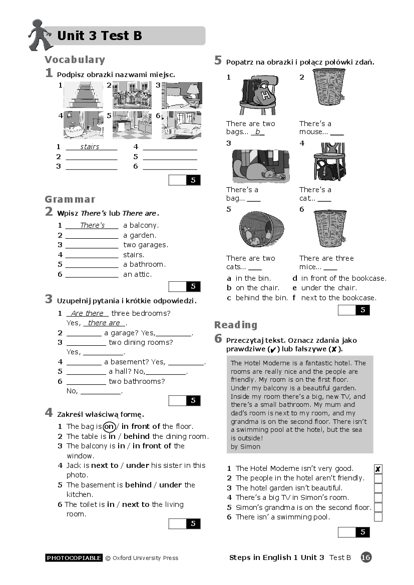 Steps In English 1 Unit 3 Test B Pobierz Pdf Z Docer Pl